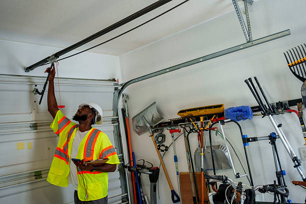 Professional Garage Door Panel Replacement technician working in Alma, NE